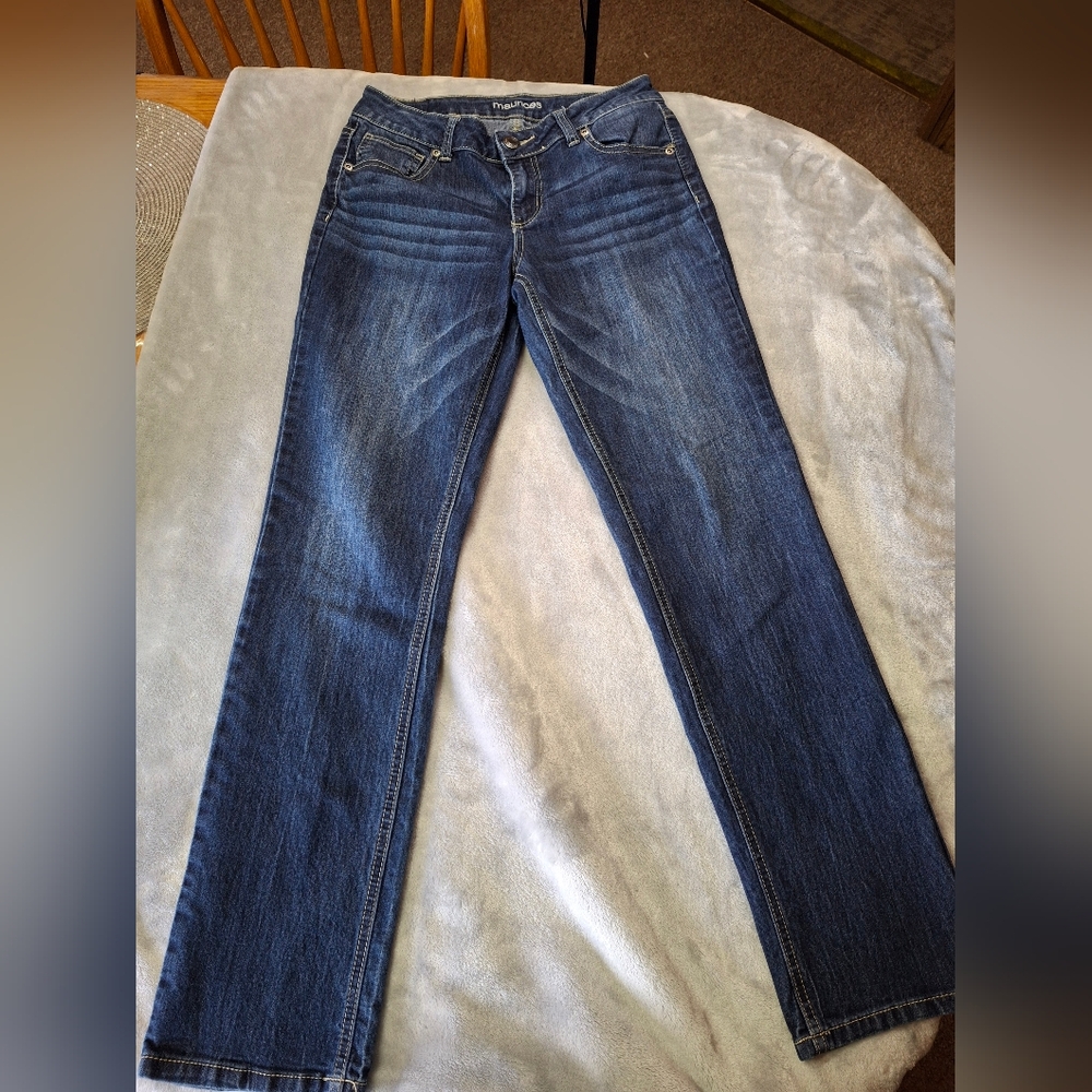 Maurices Blue Straight-Leg Jeans Classic Denim